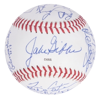 1994 Tampa Yankees Team Signed Florida State League Baseball With 24 Signatures Including Derek Jeter & Mariano Rivera (PSA/DNA)